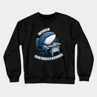 Whale Programmer: The Sea++ Developer Crewneck Sweatshirt